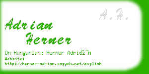 adrian herner business card